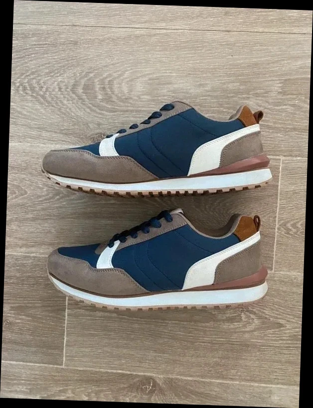 Men's blue gray sneakers | 41 – photo 3